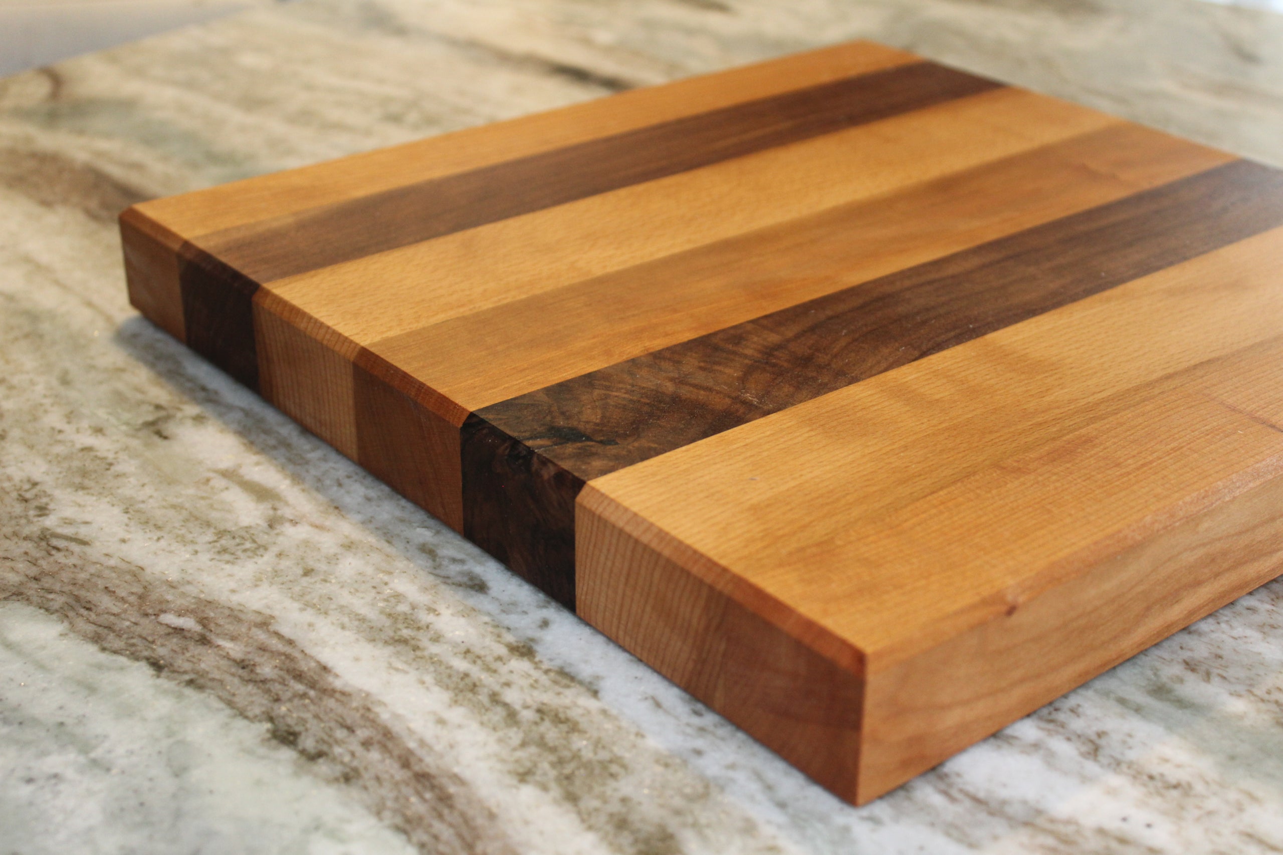 Hardwood Cutting Board - Maple, Cherry Walnut Chopping Block - One Of – A.  P. Woodcraft